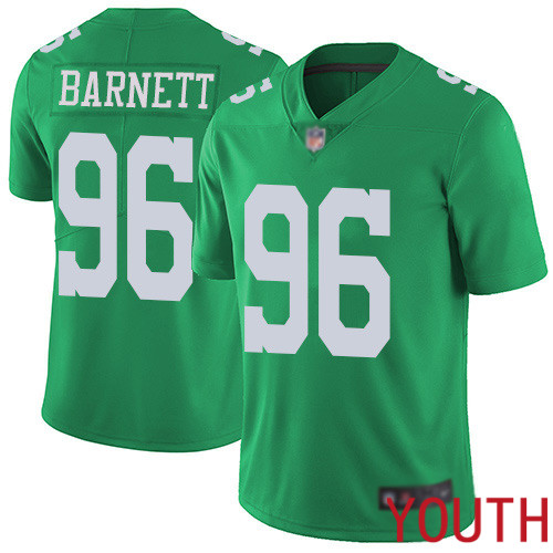 Youth Philadelphia Eagles #96 Derek Barnett Limited Green Rush Vapor Untouchable NFL Jersey Football